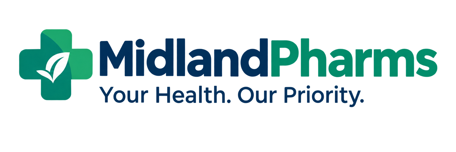MidlandPharms logo for online pharmacy, prescription refill, and Rx refill services