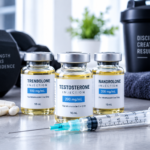 Medication vials representing information about steroid medications and prescription safety.